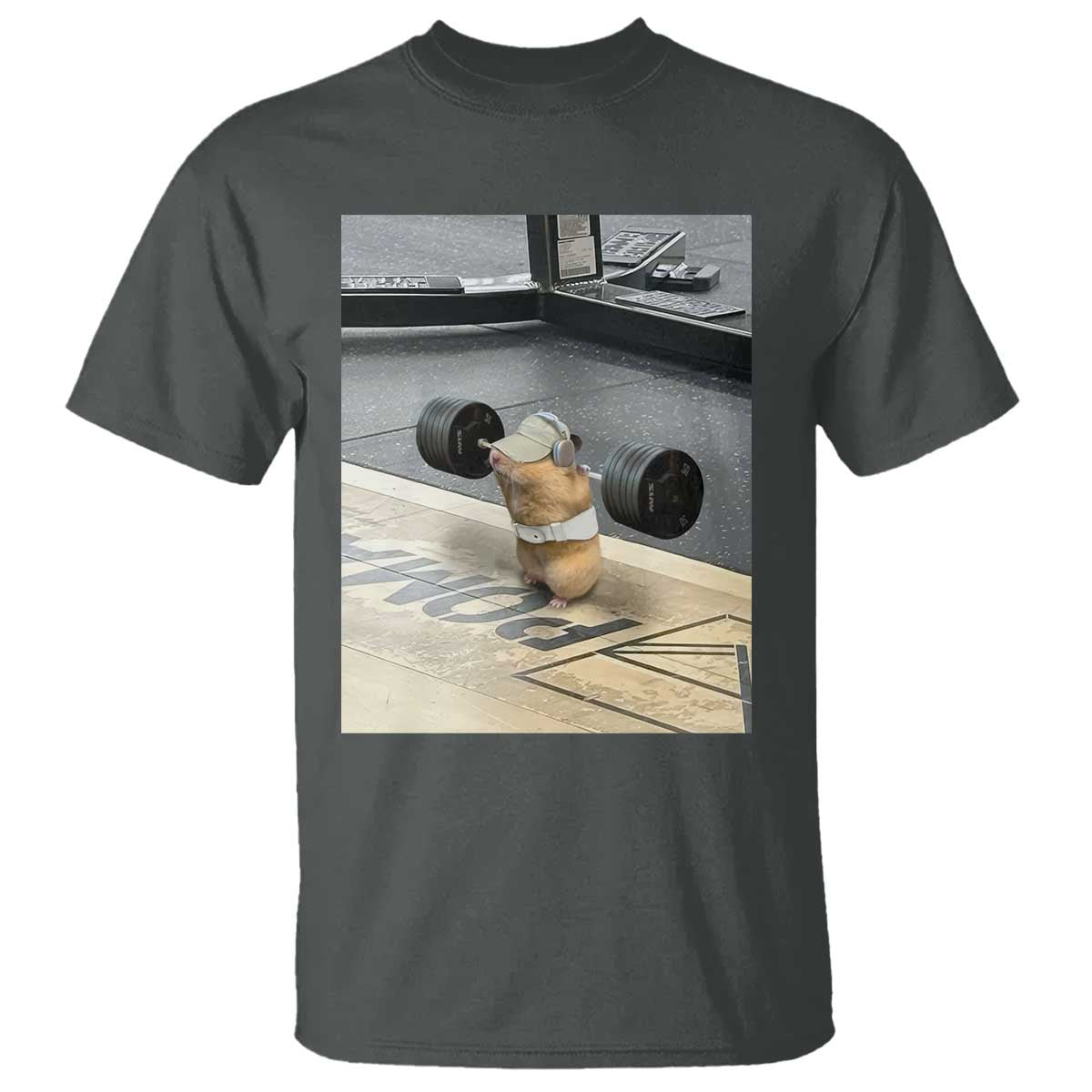 Hamster Gym T Shirt Funny Rat Workout Weightlifting Pump Cover