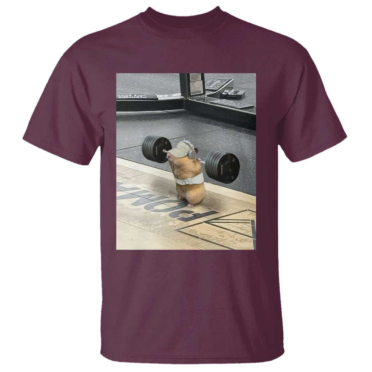 Hamster Gym T Shirt Funny Rat Workout Weightlifting Pump Cover