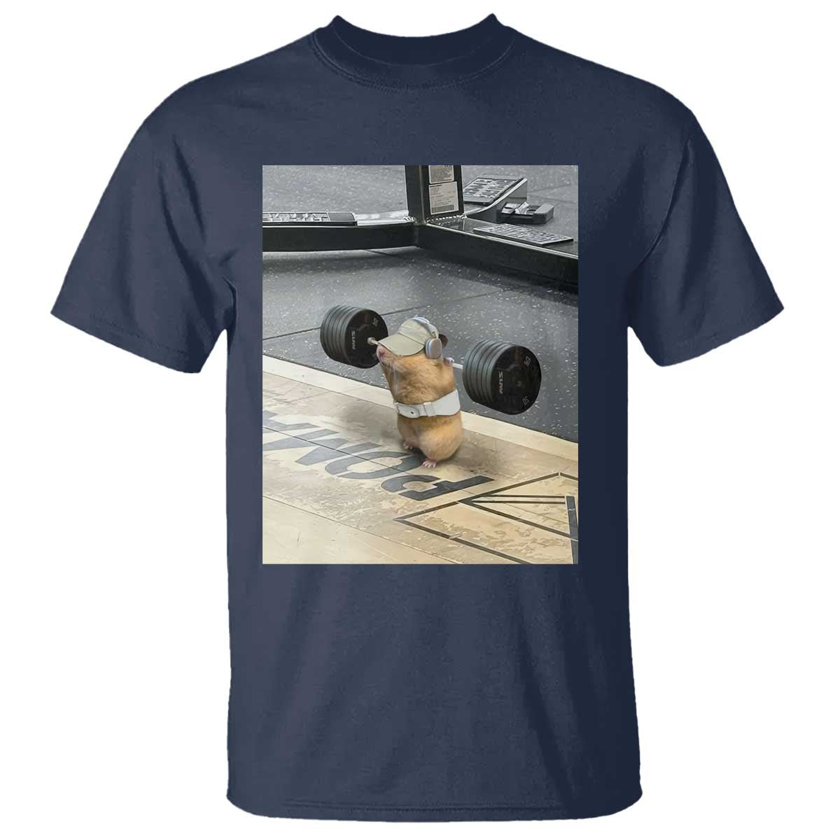 Hamster Gym T Shirt Funny Rat Workout Weightlifting Pump Cover
