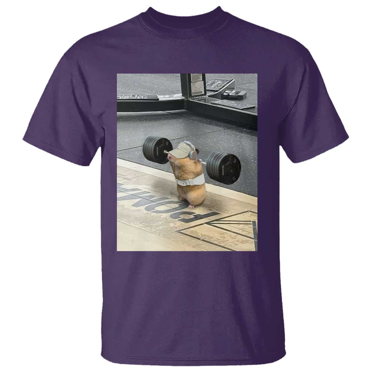 Hamster Gym T Shirt Funny Rat Workout Weightlifting Pump Cover