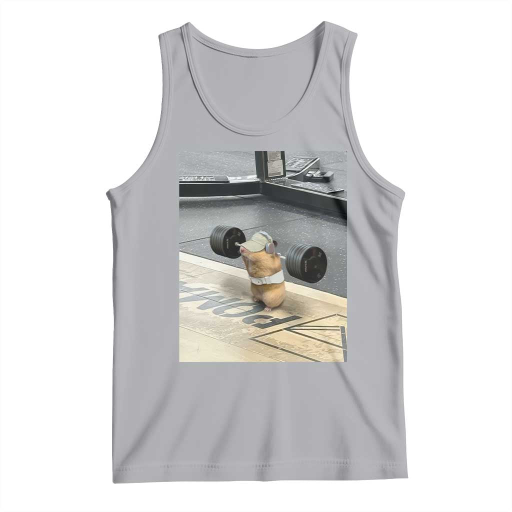 Hamster Gym Tank Top Funny Rat Workout Weightlifting Pump Cover