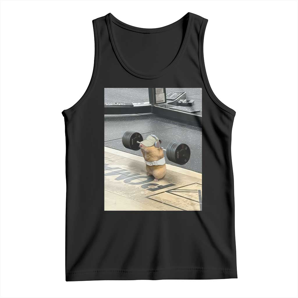 Hamster Gym Tank Top Funny Rat Workout Weightlifting Pump Cover