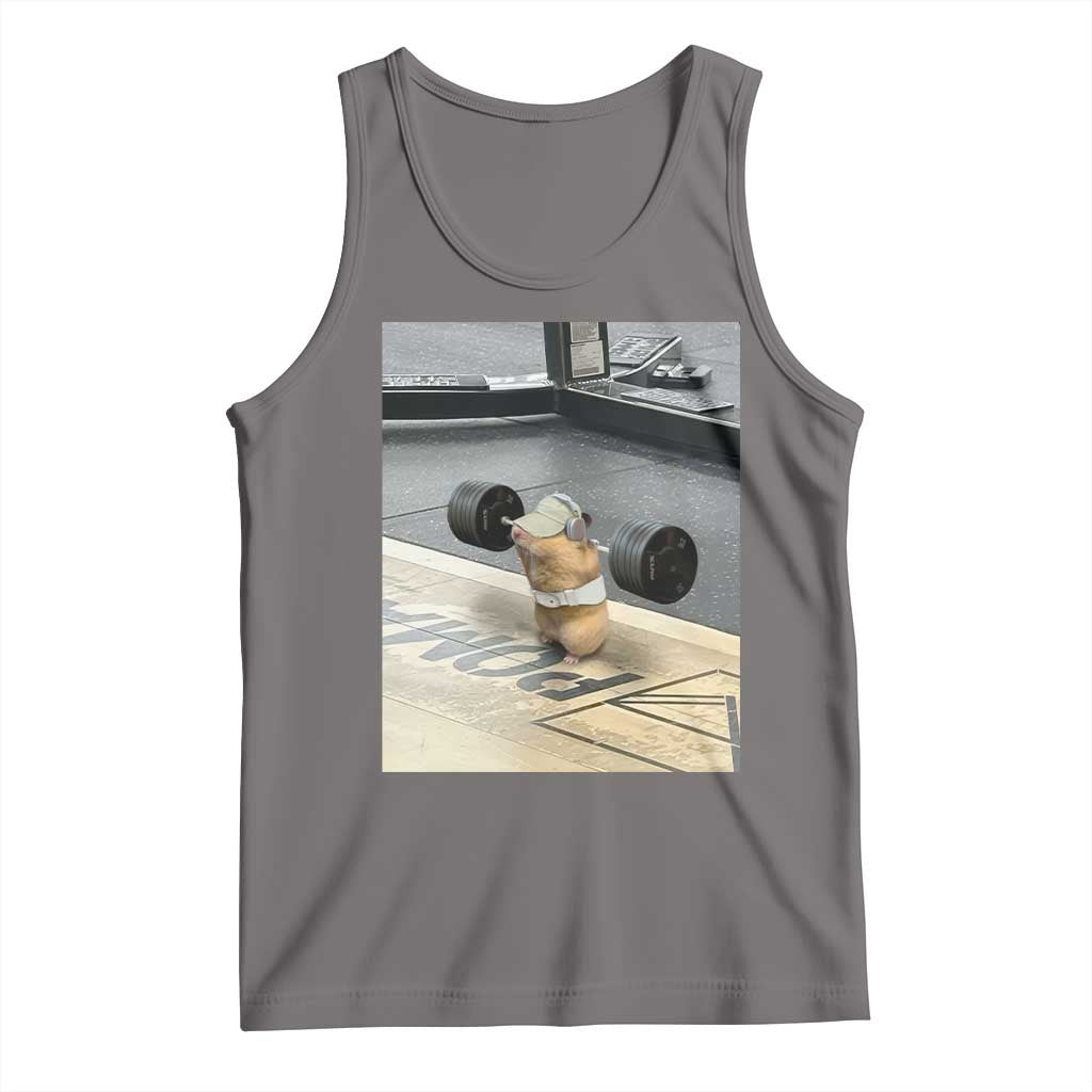 Hamster Gym Tank Top Funny Rat Workout Weightlifting Pump Cover
