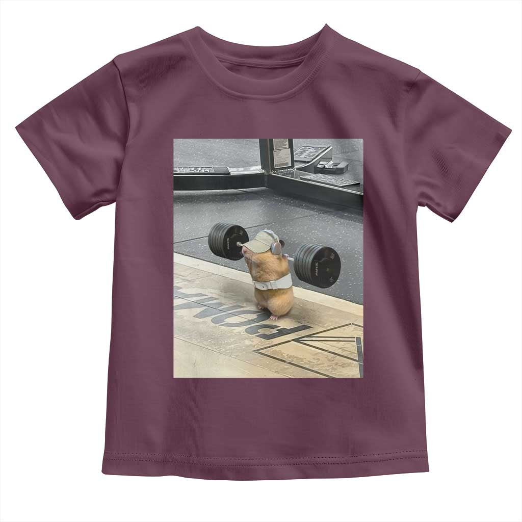 Hamster Gym Toddler T Shirt Funny Rat Workout Weightlifting Pump Cover