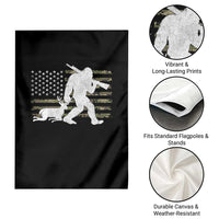 Bigfoot Camo Deer Hunting Garden Flag Camo USA Flag Buck Season Sasquatch