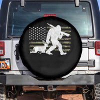 Bigfoot Camo Deer Hunting Spare Tire Cover Camo USA Flag Buck Season Sasquatch