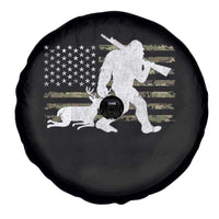 Bigfoot Camo Deer Hunting Spare Tire Cover Camo USA Flag Buck Season Sasquatch