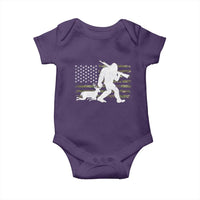 Bigfoot Camo Deer Hunting Baby Onesie Camo USA Flag Buck Season Sasquatch
