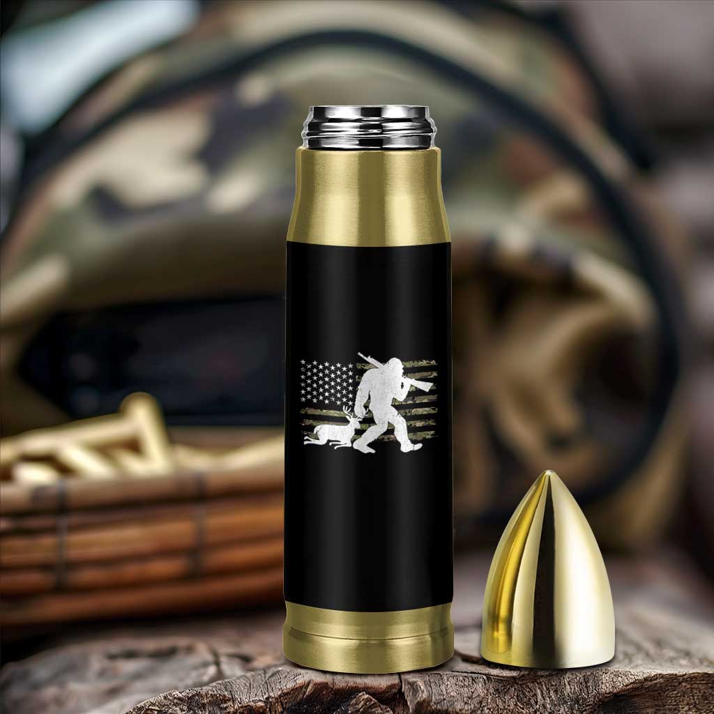 Bigfoot Camo Deer Hunting Bullet Tumbler Camo USA Flag Buck Season Sasquatch