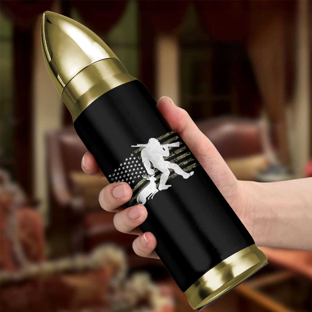 Bigfoot Camo Deer Hunting Bullet Tumbler Camo USA Flag Buck Season Sasquatch