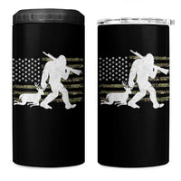 Bigfoot Camo Deer Hunting 4 in 1 Can Cooler Tumbler Camo USA Flag Buck Season Sasquatch
