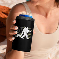 Bigfoot Camo Deer Hunting 4 in 1 Can Cooler Tumbler Camo USA Flag Buck Season Sasquatch