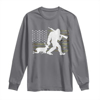 Bigfoot Camo Deer Hunting Long Sleeve Shirt Camo USA Flag Buck Season Sasquatch