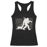 Bigfoot Camo Deer Hunting Racerback Tank Top Camo USA Flag Buck Season Sasquatch