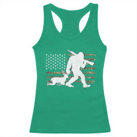 Bigfoot Camo Deer Hunting Racerback Tank Top Camo USA Flag Buck Season Sasquatch