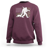 Bigfoot Camo Deer Hunting Sweatshirt Camo USA Flag Buck Season Sasquatch