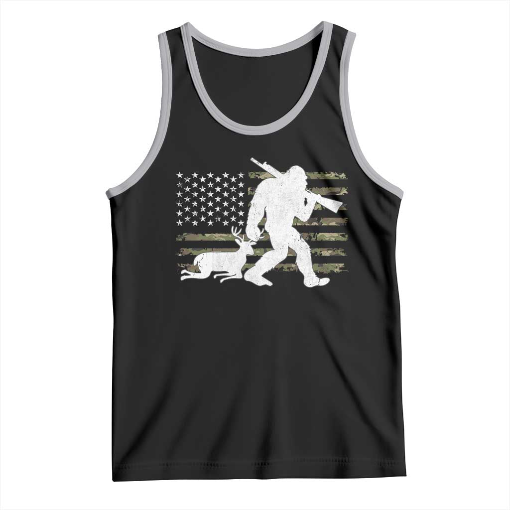 Bigfoot Camo Deer Hunting Tank Top Camo USA Flag Buck Season Sasquatch