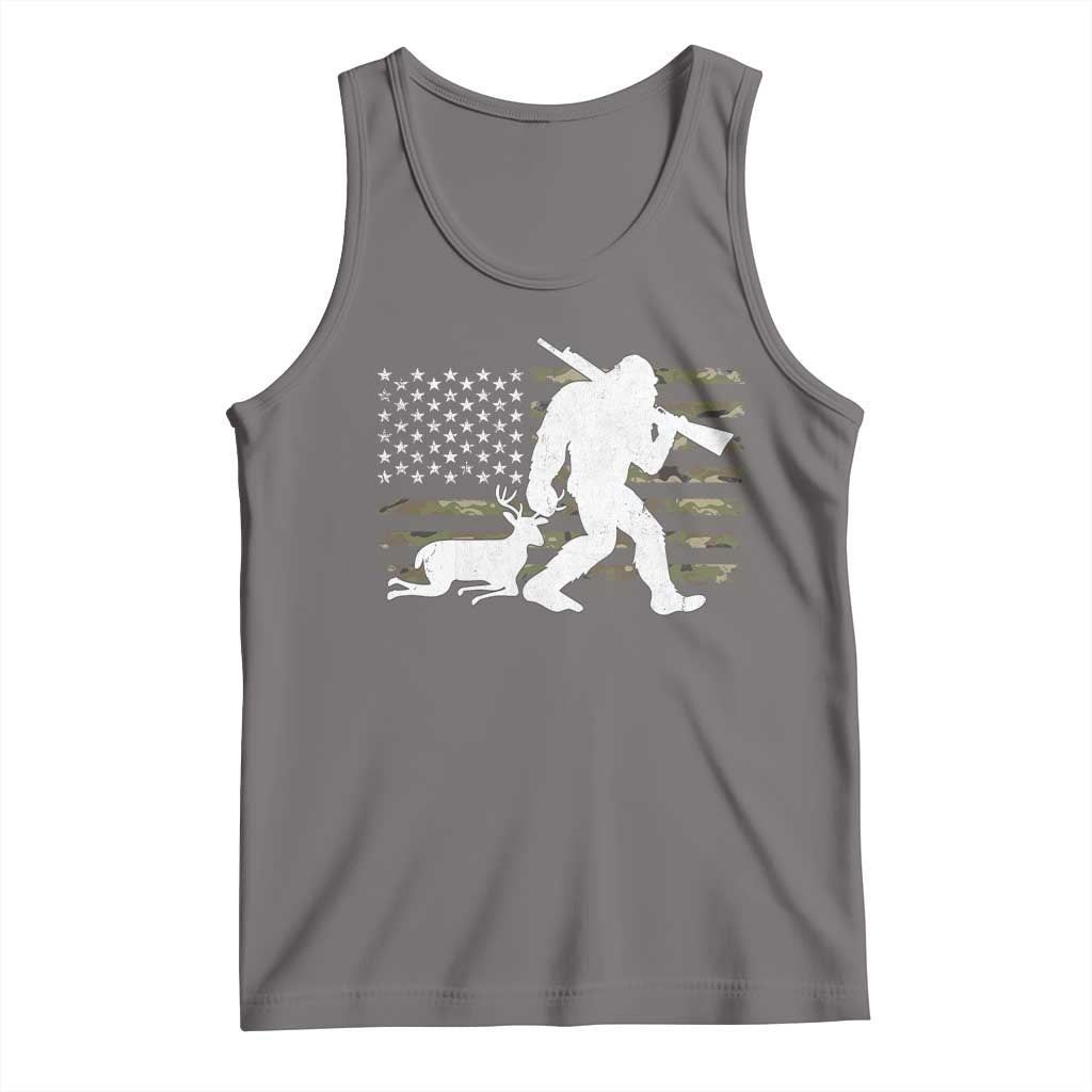 Bigfoot Camo Deer Hunting Tank Top Camo USA Flag Buck Season Sasquatch