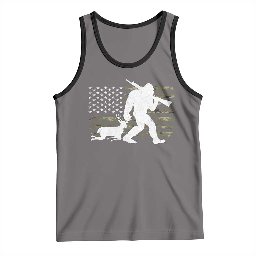 Bigfoot Camo Deer Hunting Tank Top Camo USA Flag Buck Season Sasquatch