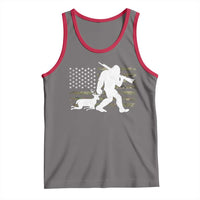 Bigfoot Camo Deer Hunting Tank Top Camo USA Flag Buck Season Sasquatch