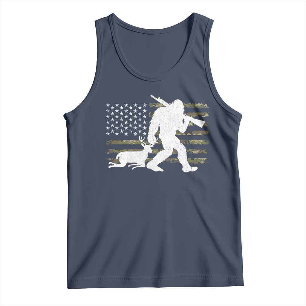 Bigfoot Camo Deer Hunting Tank Top Camo USA Flag Buck Season Sasquatch