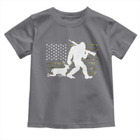Bigfoot Camo Deer Hunting Toddler T Shirt Camo USA Flag Buck Season Sasquatch