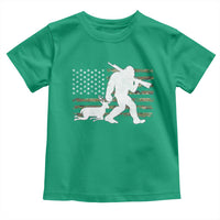 Bigfoot Camo Deer Hunting Toddler T Shirt Camo USA Flag Buck Season Sasquatch