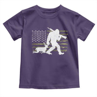Bigfoot Camo Deer Hunting Toddler T Shirt Camo USA Flag Buck Season Sasquatch