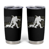 Bigfoot Camo Deer Hunting Tumbler Cup Camo USA Flag Buck Season Sasquatch