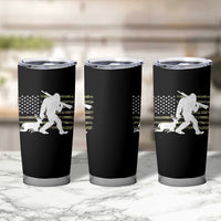 Bigfoot Camo Deer Hunting Tumbler Cup Camo USA Flag Buck Season Sasquatch