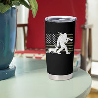 Bigfoot Camo Deer Hunting Tumbler Cup Camo USA Flag Buck Season Sasquatch