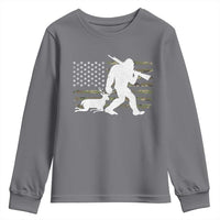 Bigfoot Camo Deer Hunting Youth Sweatshirt Camo USA Flag Buck Season Sasquatch