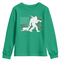 Bigfoot Camo Deer Hunting Youth Sweatshirt Camo USA Flag Buck Season Sasquatch