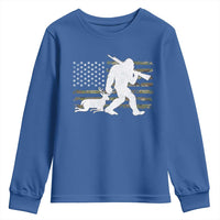 Bigfoot Camo Deer Hunting Youth Sweatshirt Camo USA Flag Buck Season Sasquatch