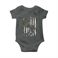 Bigfoot Deer Hunting Baby Onesie Camo US Flag Deer Elk Buck Hunting Hunter Dad