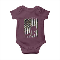 Bigfoot Deer Hunting Baby Onesie Camo US Flag Deer Elk Buck Hunting Hunter Dad