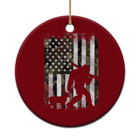 Bigfoot Deer Hunting Ceramic Ornament Camo US Flag Deer Elk Buck Hunting Hunter Dad