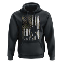 Bigfoot Deer Hunting Hoodie Camo US Flag Deer Elk Buck Hunting Hunter Dad