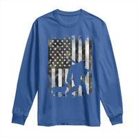 Bigfoot Deer Hunting Long Sleeve Shirt Camo US Flag Deer Elk Buck Hunting Hunter Dad