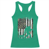 Bigfoot Deer Hunting Racerback Tank Top Camo US Flag Deer Elk Buck Hunting Hunter Dad