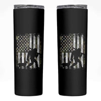 Bigfoot Deer Hunting Skinny Tumbler Camo US Flag Deer Elk Buck Hunting Hunter Dad