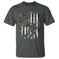 Bigfoot Deer Hunting T Shirt Camo US Flag Deer Elk Buck Hunting Hunter Dad