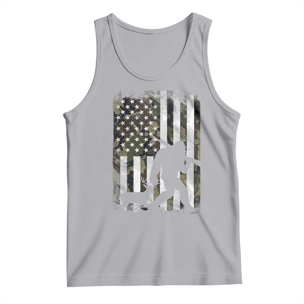 Bigfoot Deer Hunting Tank Top Camo US Flag Deer Elk Buck Hunting Hunter Dad