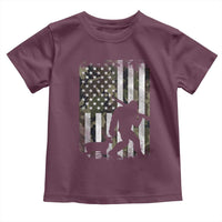 Bigfoot Deer Hunting Toddler T Shirt Camo US Flag Deer Elk Buck Hunting Hunter Dad