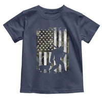 Bigfoot Deer Hunting Toddler T Shirt Camo US Flag Deer Elk Buck Hunting Hunter Dad