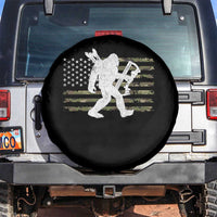 Bow Hunting Archer Bigfoot Spare Tire Cover Sasquatch Camo US Flag Hunter Dad
