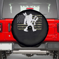 Bow Hunting Archer Bigfoot Spare Tire Cover Sasquatch Camo US Flag Hunter Dad