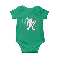 Bow Hunting Archer Bigfoot Baby Onesie Sasquatch Camo US Flag Hunter Dad