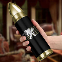 Bow Hunting Archer Bigfoot Bullet Tumbler Sasquatch Camo US Flag Hunter Dad