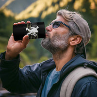 Bow Hunting Archer Bigfoot 4 in 1 Can Cooler Tumbler Sasquatch Camo US Flag Hunter Dad